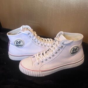 PF Flyers White High-Top Sneakers
